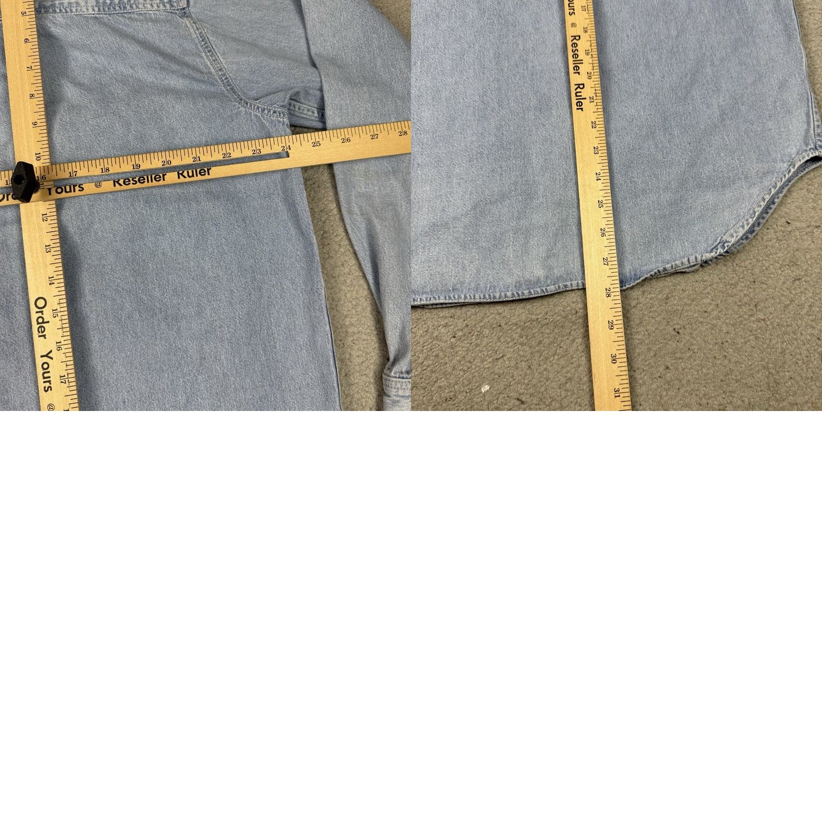 Marlboro VINTAGE Marlboro Country Store Shirt Adult L Denim Long Sleeve Button Pocket Distressed 90s Cowboy Men L Blue Cotton Denim Accessories: Pleated Logo Size US L / EU 52-54 / 3 - 9 Thumbnail