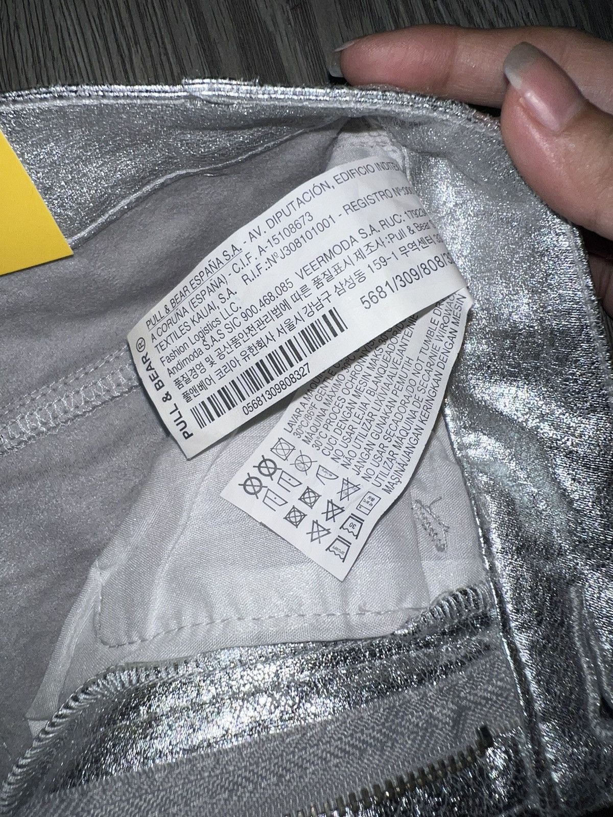 Designer Y2k pull&bear silver skinny pants 🪩💗 Size 24" / US 00 / IT 34 - 6 Thumbnail