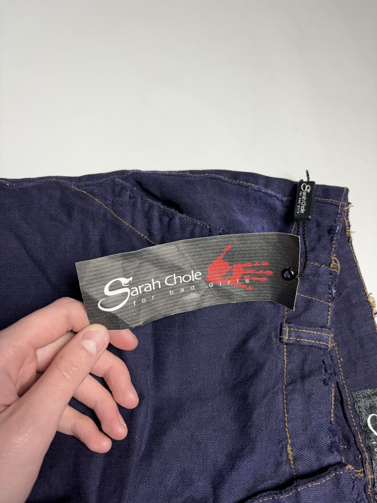 Vintage Vintage distressed Japanese style wide jeans denim pants Size 28" / US 6 / IT 42 - 3 Thumbnail