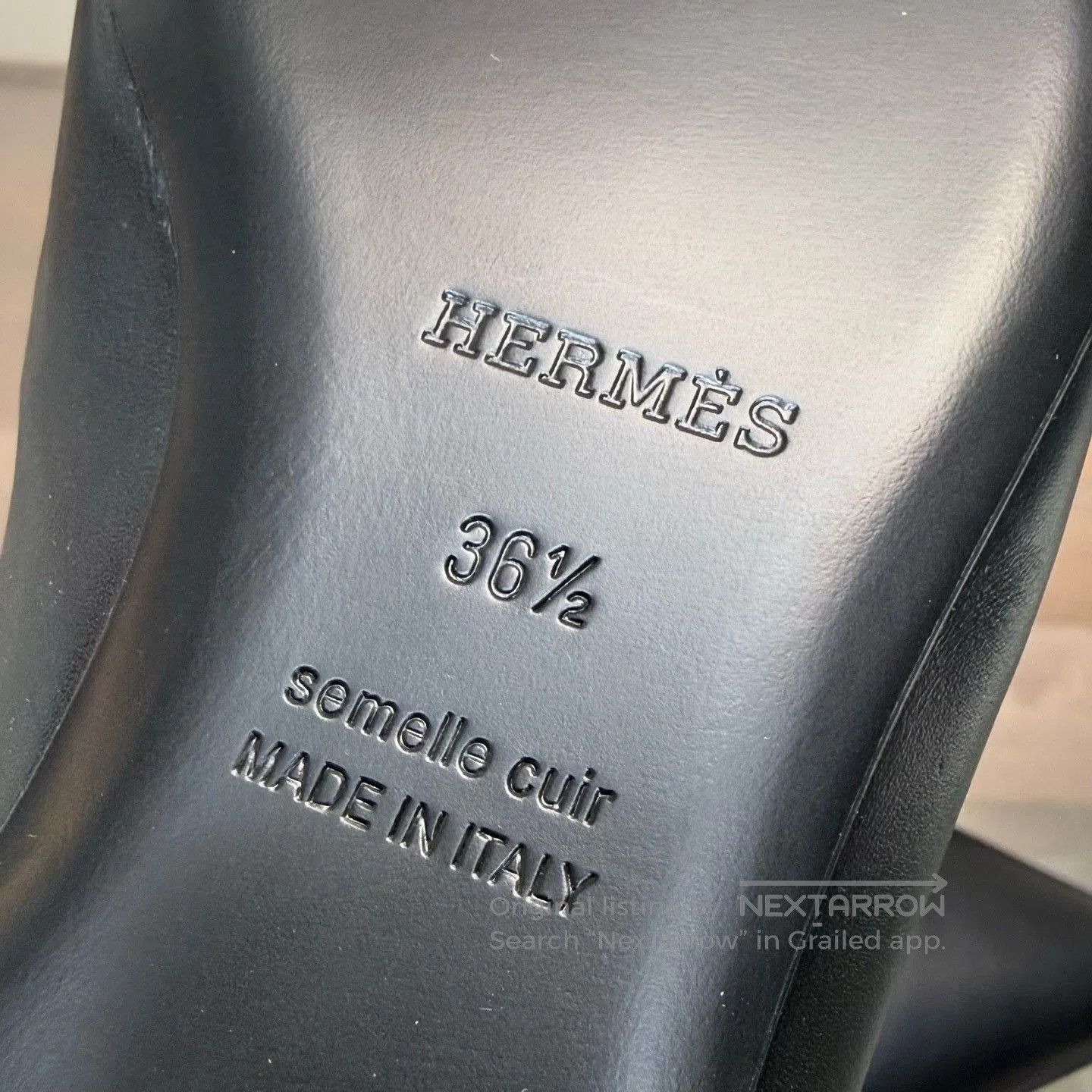 Hermes HERMES New Black Silver Kelly Ballet Flats. Size US 5.5 / IT 35.5 - 8 Thumbnail