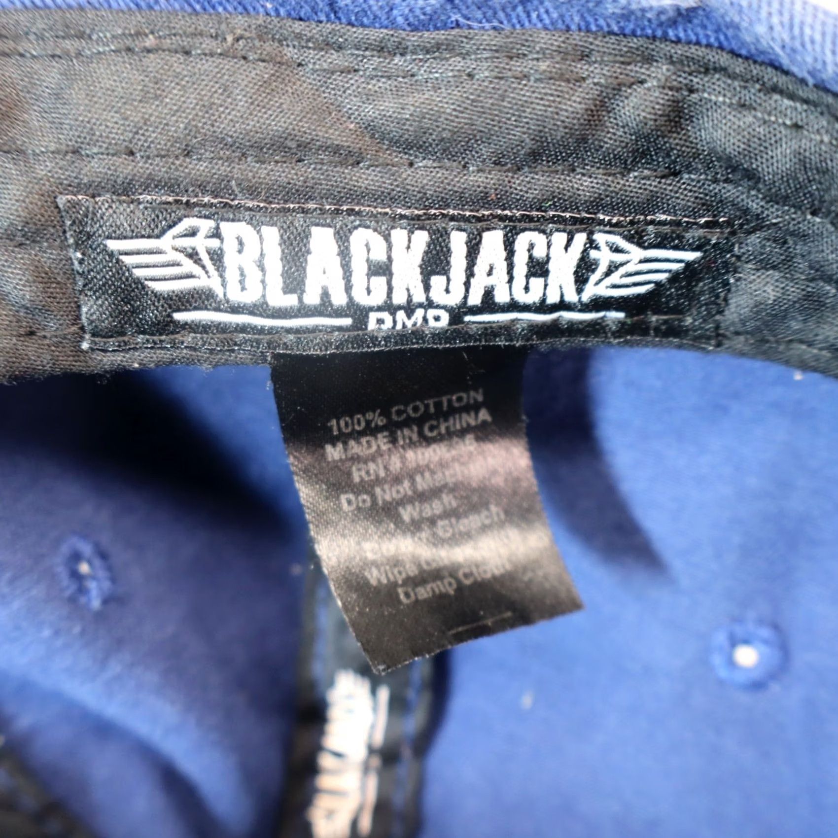 Vintage Blackjack DMD Hat Blue Strapback Skater Streetwear Patch Breaker Back Size ONE SIZE - 7 Thumbnail