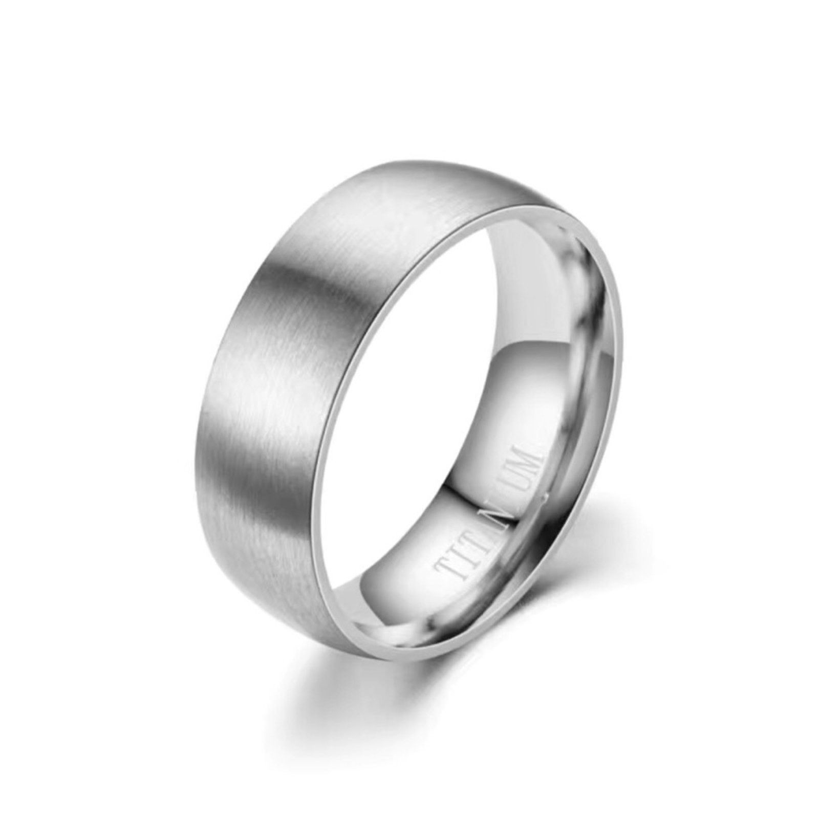 Jewelry Men’s matte frosted titanium steel wide band ring NWT 12 Size ONE SIZE - 1 Thumbnail