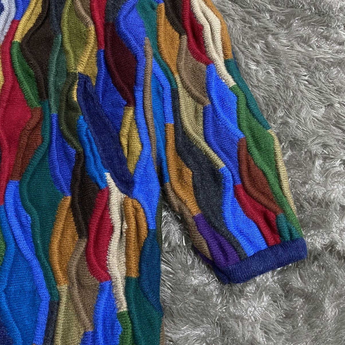 Coogi Vintage 90s Limnos Australia Coogi Style 3D Knit Cardigan Size M / US 6-8 / IT 42-44 - 6 Thumbnail