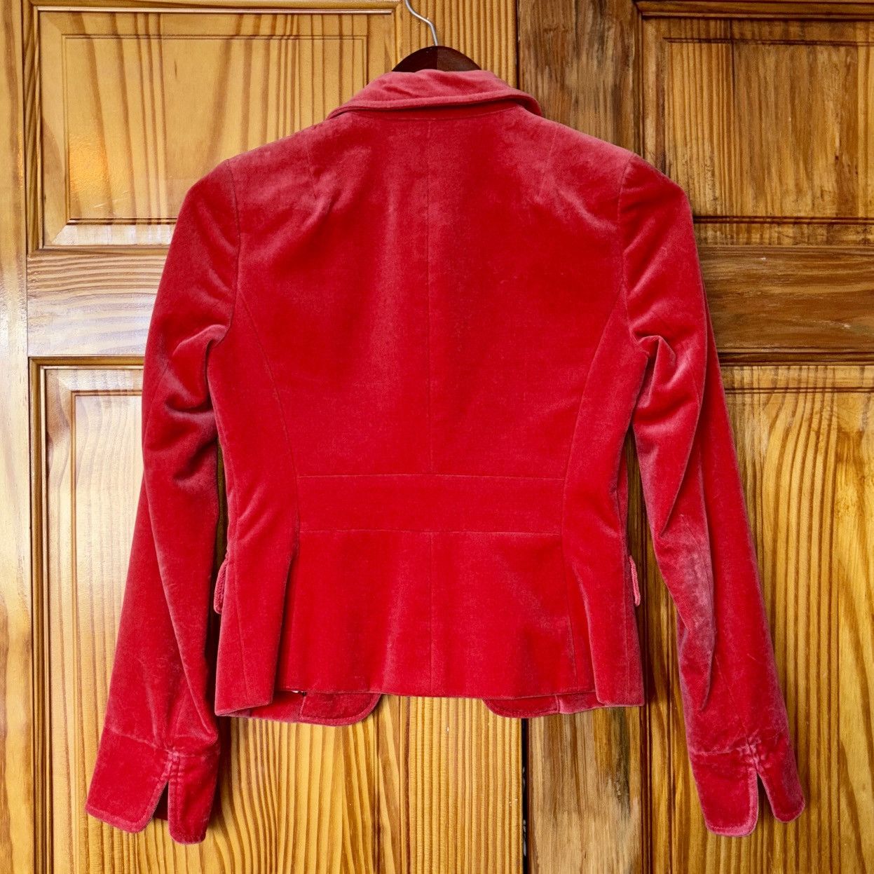 J.Crew J. Crew Women's Tomato Red Velvet Blazer Size XS / US 0-2 / IT 36-38 - 2 Thumbnail
