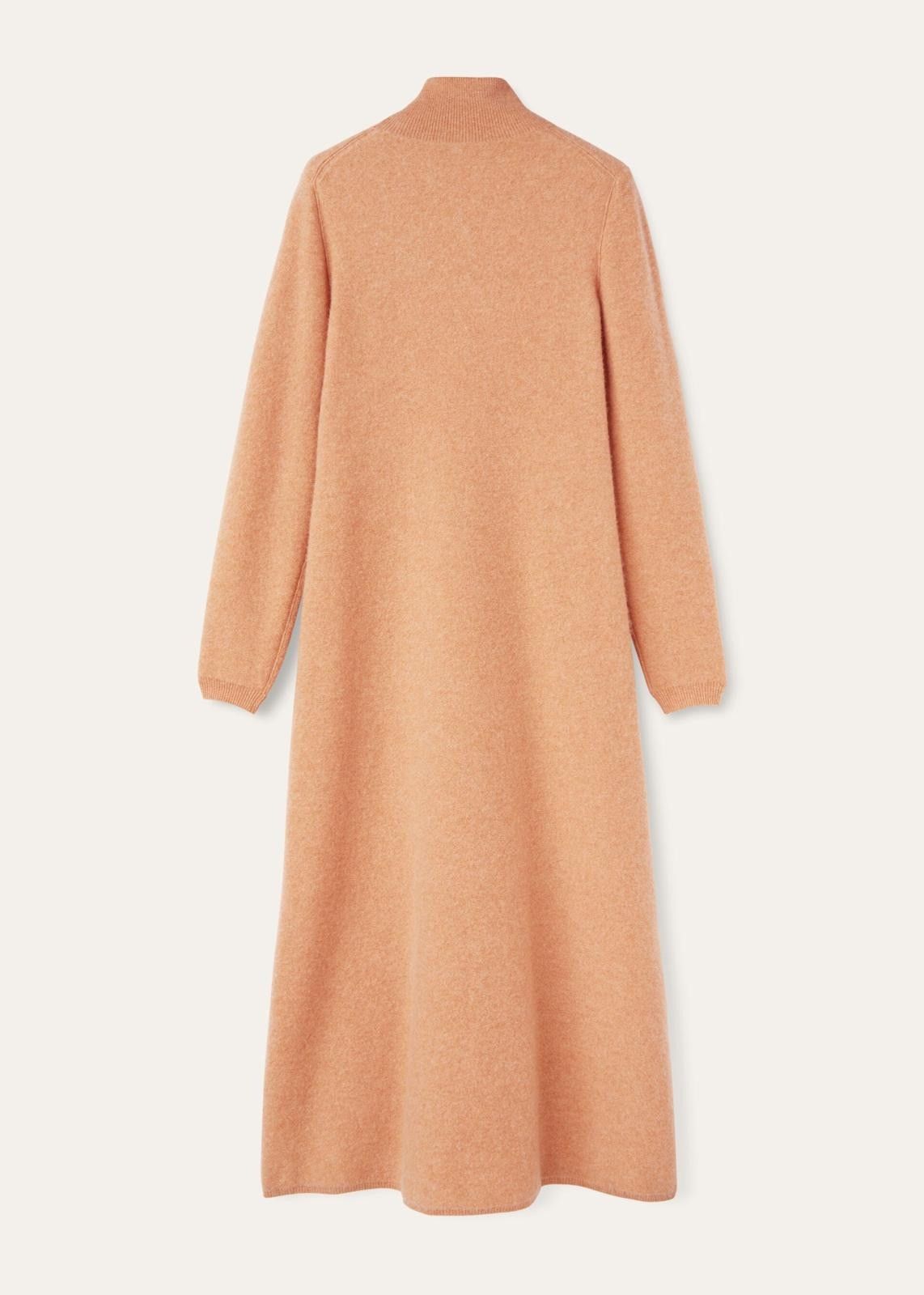 Loro Piana o1srvl11e0825 FAO2892 Alpe Hi-neck Dress in Orange Size L / US 10 / IT 46 - 7 Thumbnail