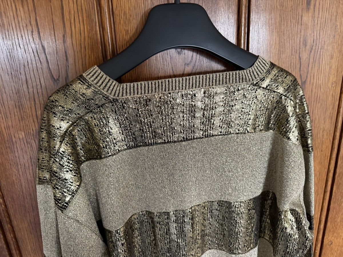 Saint Laurent Paris $1.3k FW19 Saint Laurent metallic gold v neck sweater XL Size US XL / EU 56 / 4 - 19 Thumbnail