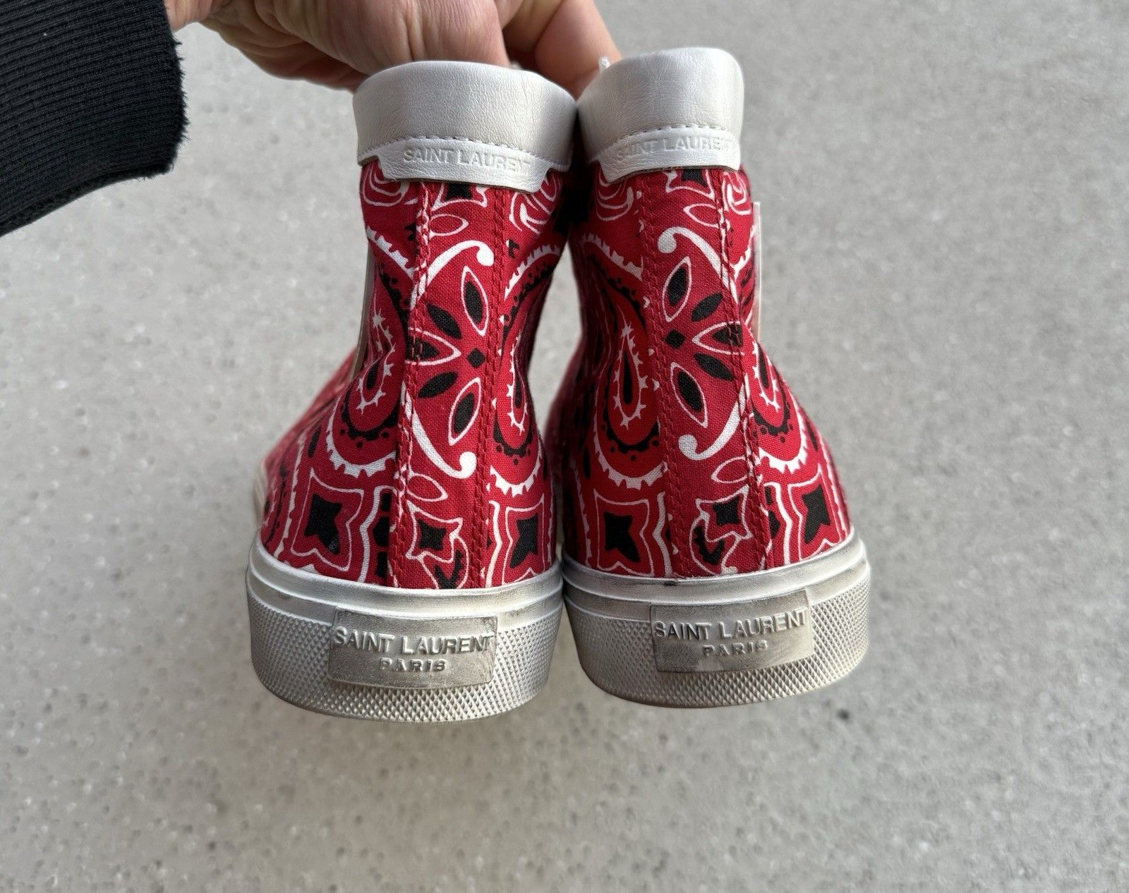 Saint Laurent Paris Saint Laurent Canvas Bedford Bandana Mens High Top Sneakers Size US 9 / EU 42 - 9 Thumbnail