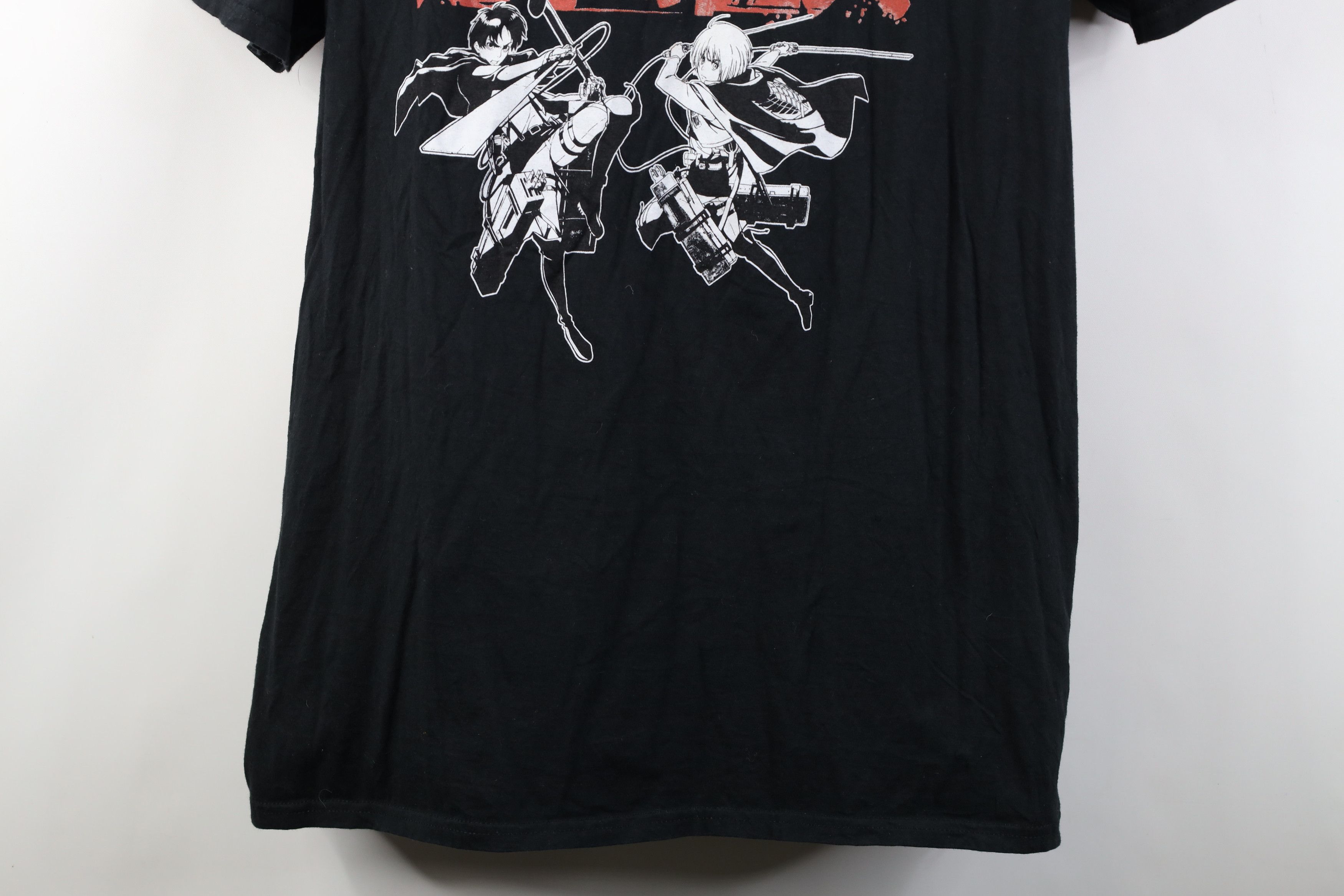 Vintage Attack On Titan Spell Anime Manga Eren Yeager T-Shirt Black Size US XXL / EU 58 / 5 - 3 Thumbnail