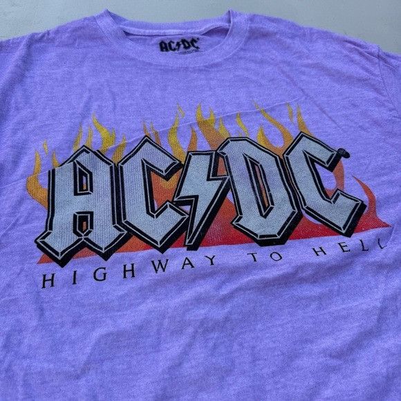 AC/DC NEW AC/DC HIGHWAY TO HELL WASHED LILAC T-SHIRT SZ LARGE L Size US L / EU 52-54 / 3 - 2 Thumbnail