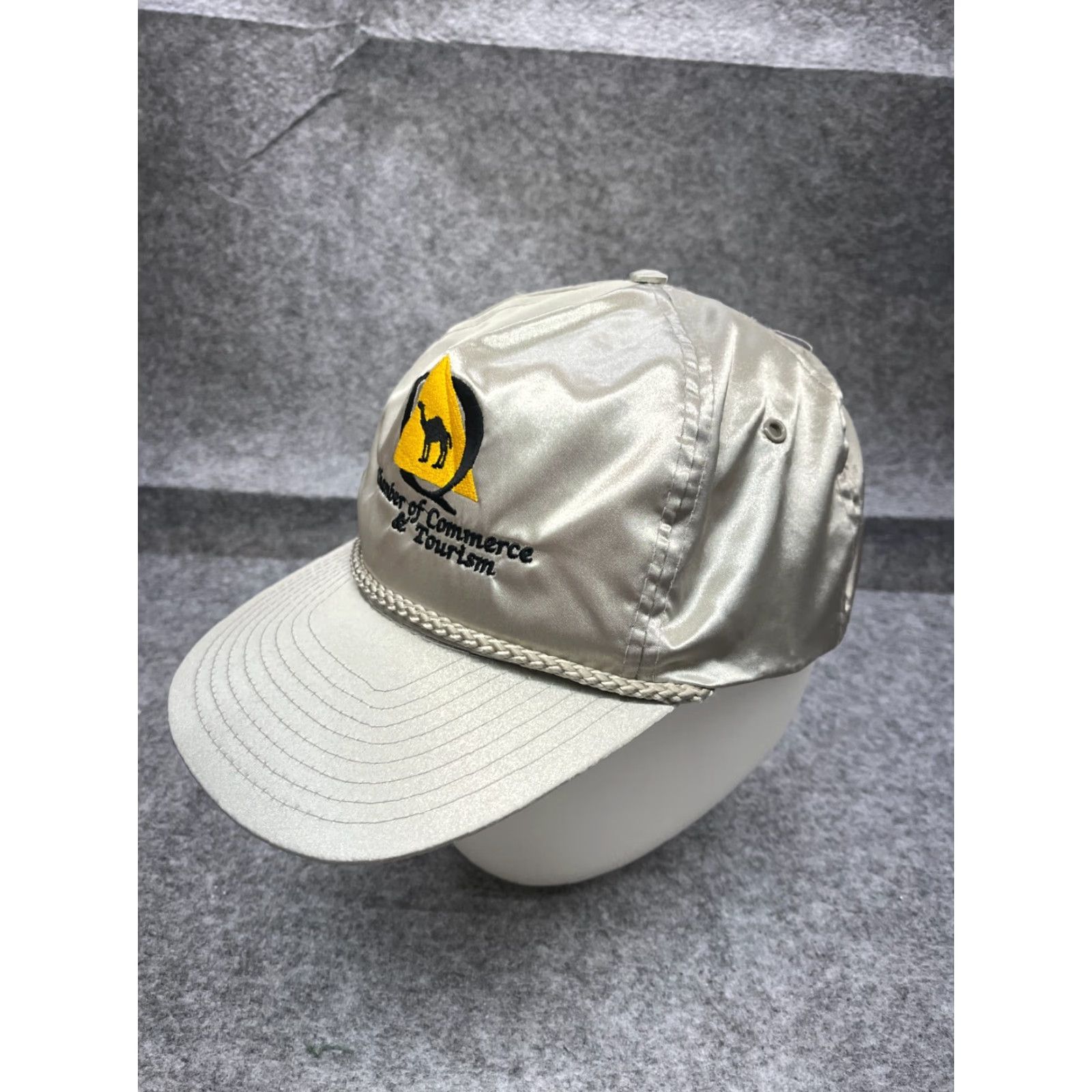 Roper VINTAGE Chamber of Commerce & Tourism Hat Strap Back Adult OS Gray Rope 90's Size ONE SIZE - 4 Thumbnail