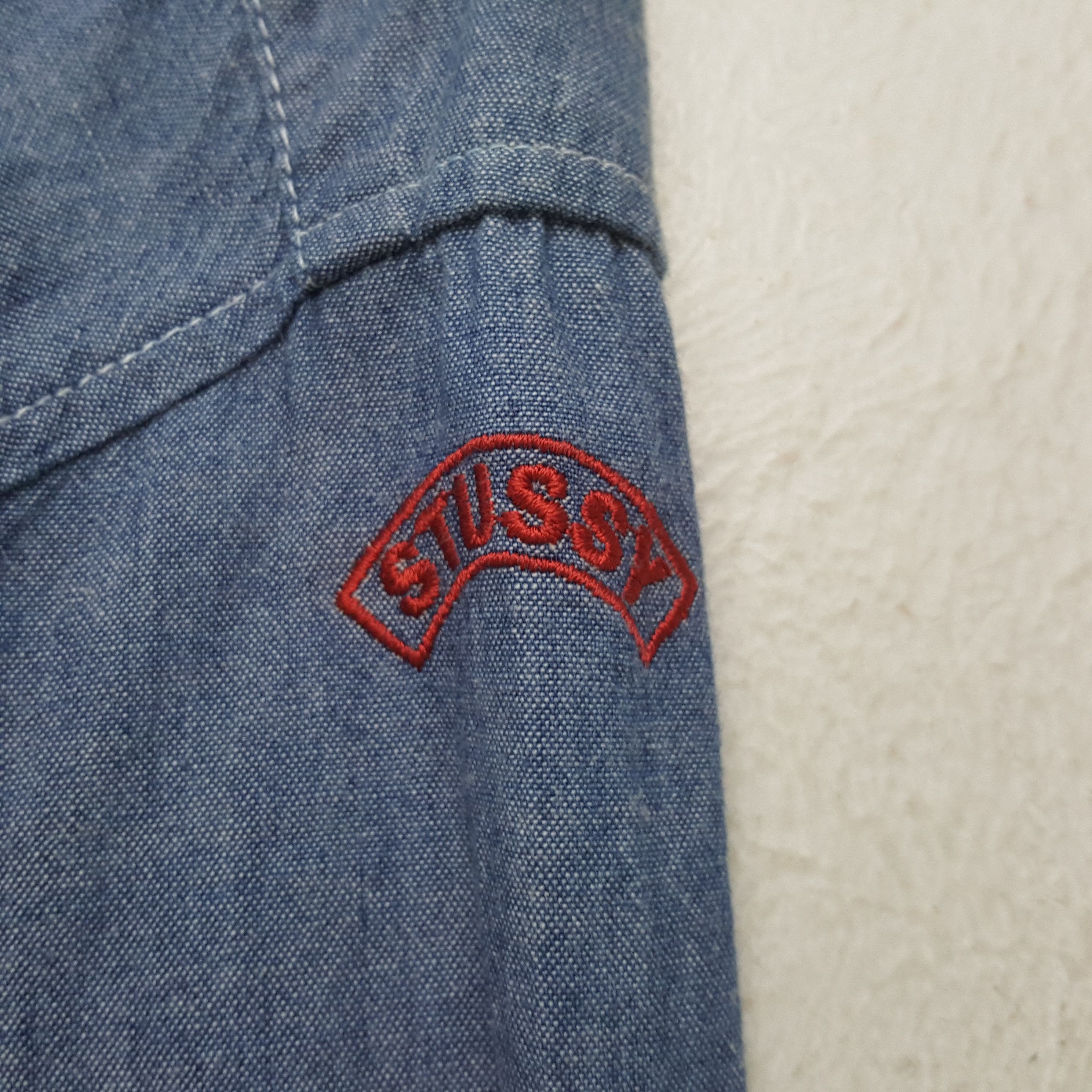 Stussy × Vintage Vintage STUSSY Streetwear Skateboard Denim Polos C294N24 Size US XL / EU 56 / 4 - 6 Thumbnail