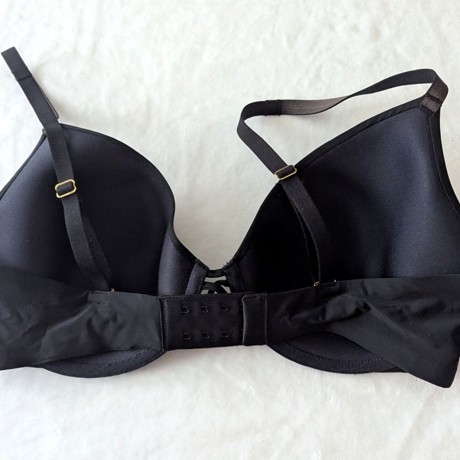 Vintage Soma Plunge Bra Black 36D Adjustable Straps Lined Back Closure T-Shirt Bra Women Size ONE SIZE - 2 Thumbnail