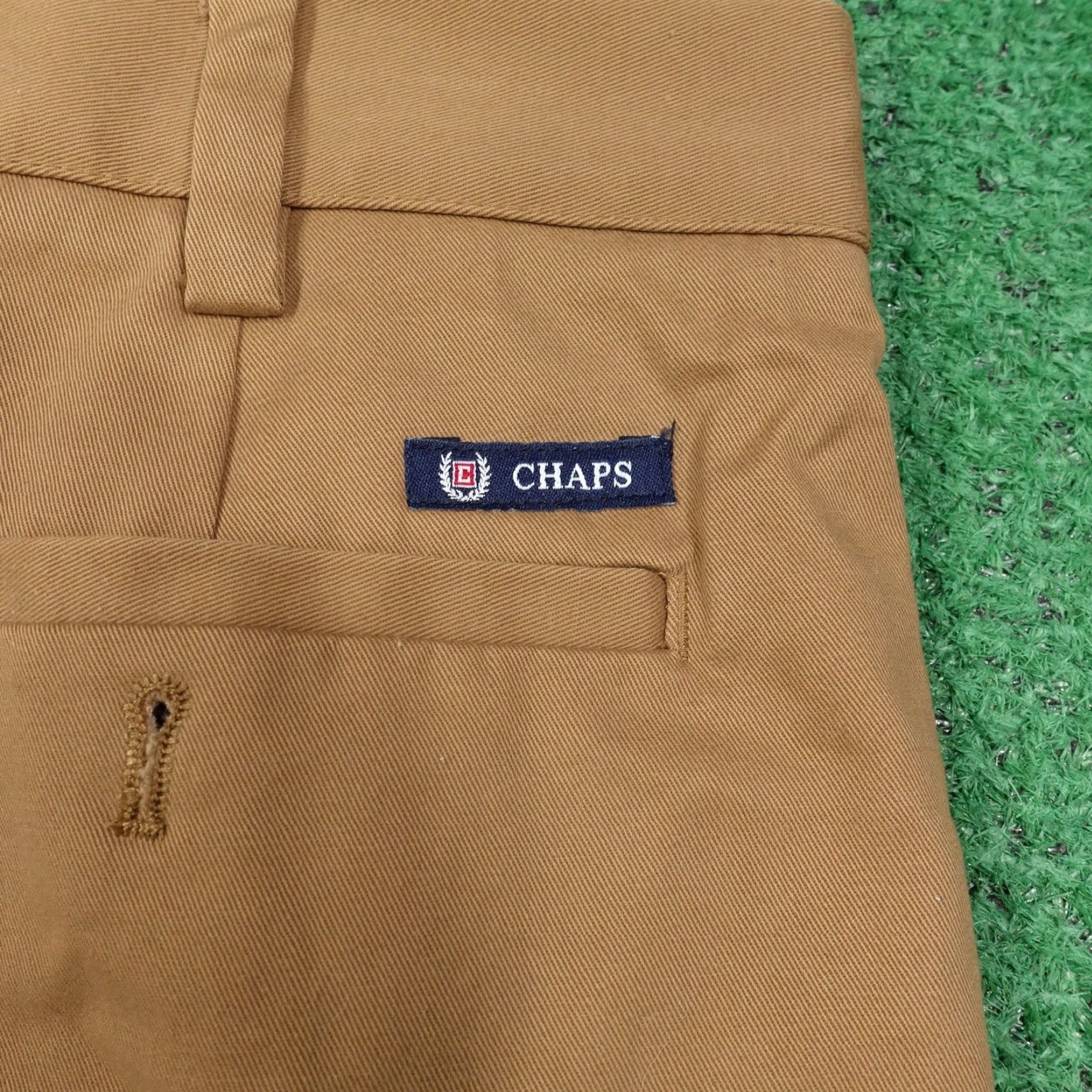 Chaps VINTAGE Chaps Pants Mens Casual Chino W34 L30 Khaki Cotton Flat Front Dress Business Casual Size US 34 / EU 50 - 6 Thumbnail