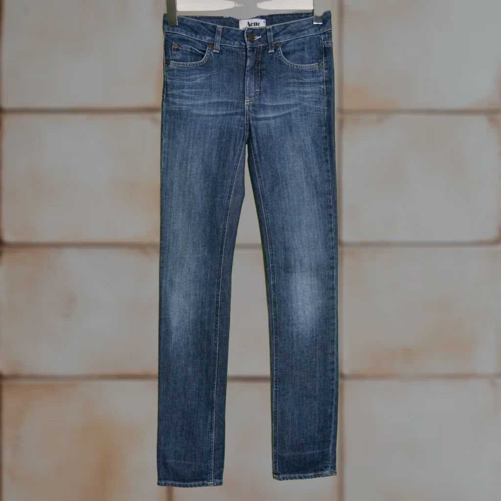 Vintage ACNE Jeans Ladies Hex Pure Jeans W25 L32 Blue Denim Straight Regular XS? Size 42" / US 20 - 1 Thumbnail