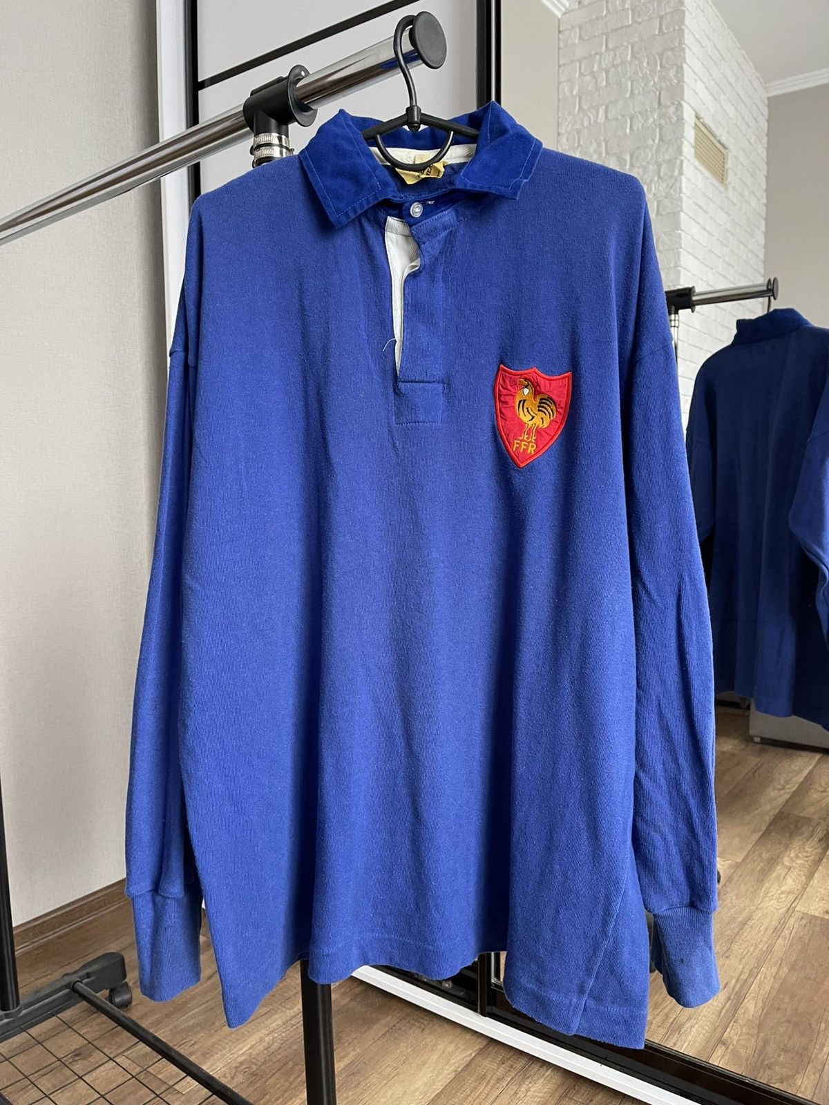 Vintage France Rugby Vintage Sweatshirt Pullover 70s 80s Size US XL / EU 56 / 4 - 3 Thumbnail