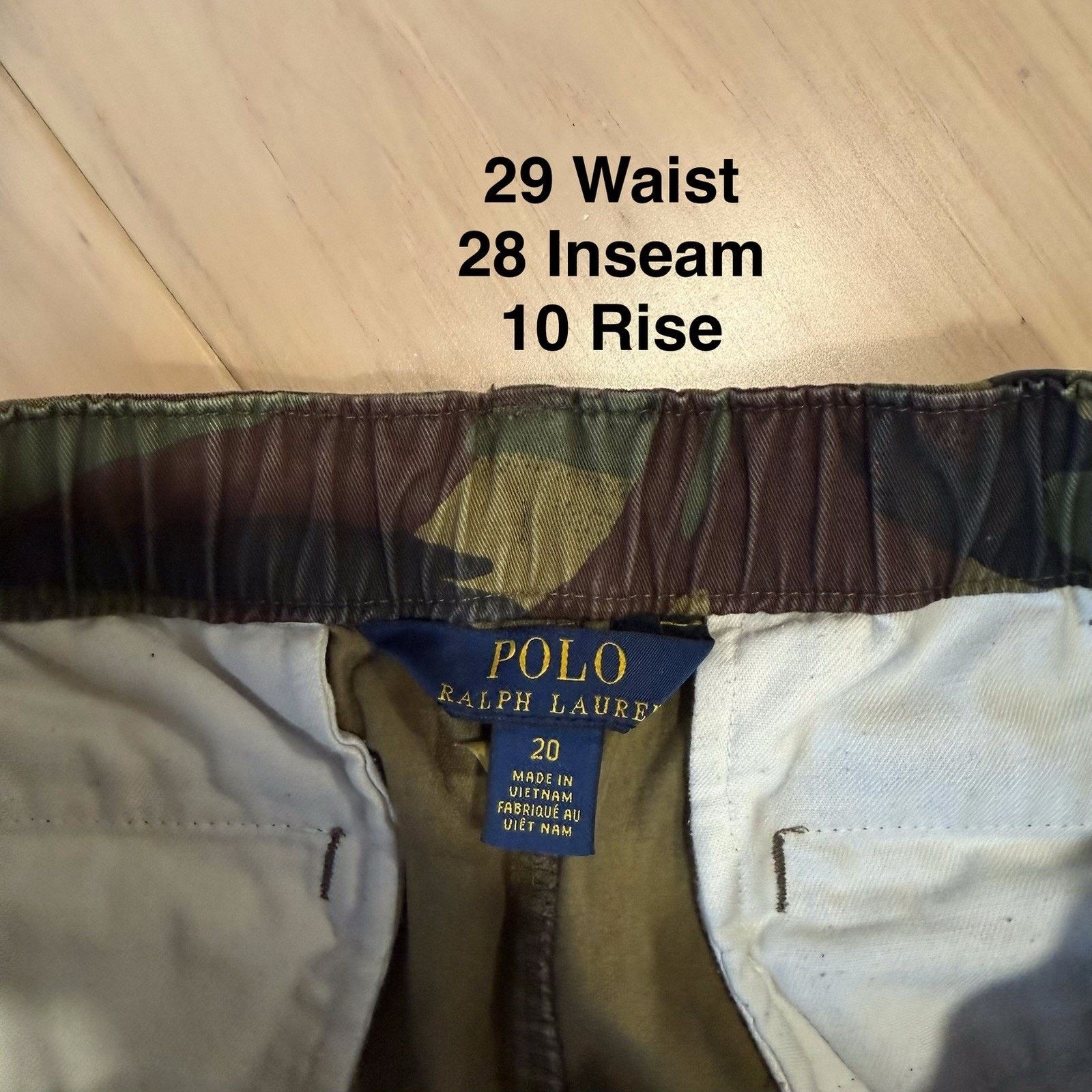 Polo Ralph Lauren Polo Ralph Lauren Cargo Pants Women's 20 Green Camouflage Size 29" - 5 Thumbnail