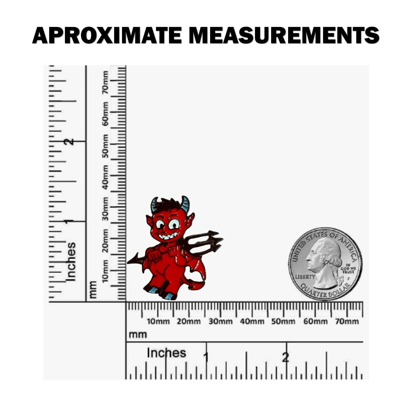 Other ✨Hell Devil Imp Enamel Pins Red Fire Head Vampire Badge Broo Size ONE SIZE - 6 Thumbnail