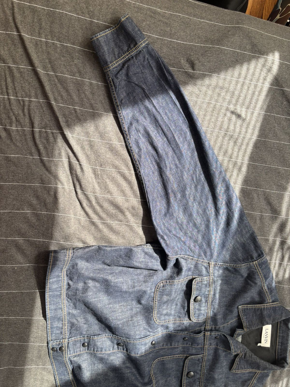 Lanvin Lanvin Blue denim crop jacket Size US XL / EU 56 / 4 - 5 Thumbnail