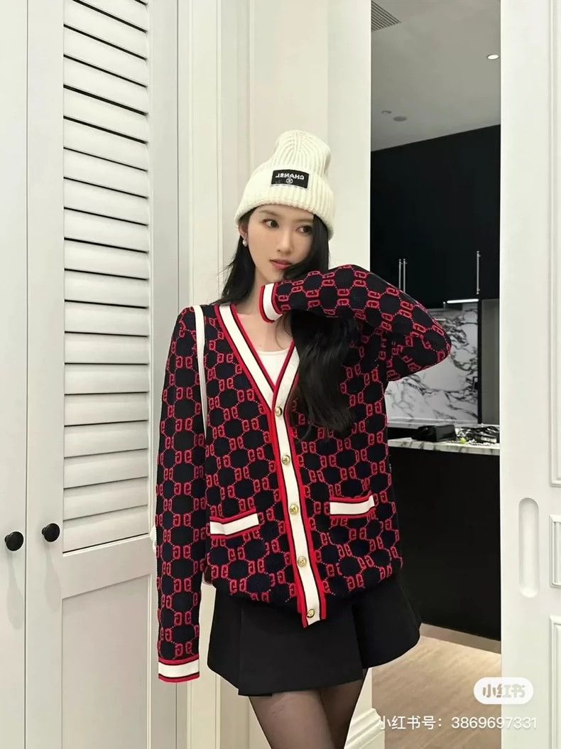 Gucci Gucci Double G old-fashioned full-printed knit cardigan jac Size US XS / EU 42 / 0 - 5 Thumbnail