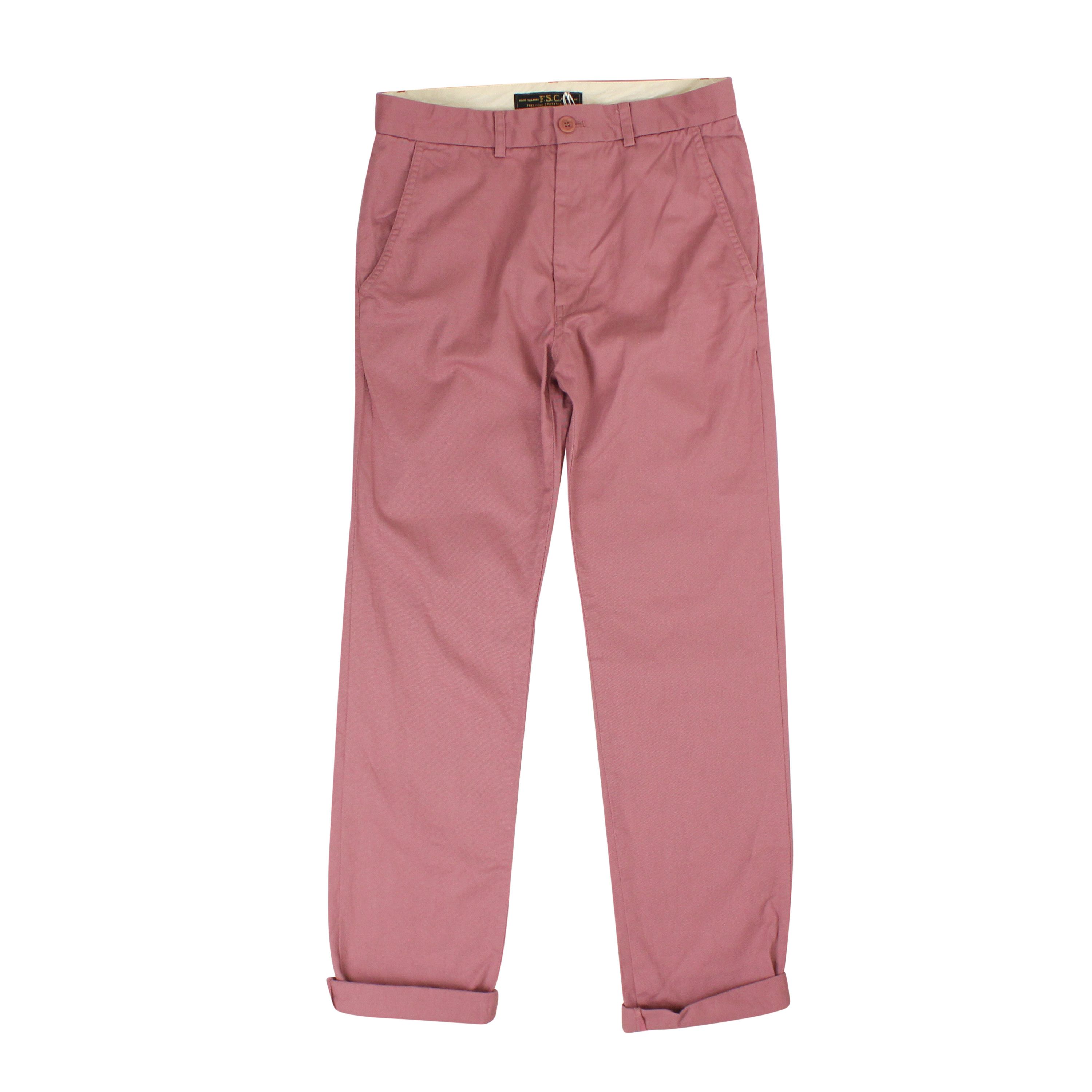 image of Freemans Sporting Club Mauve Cotton Canvas Pants Size 30, Men's