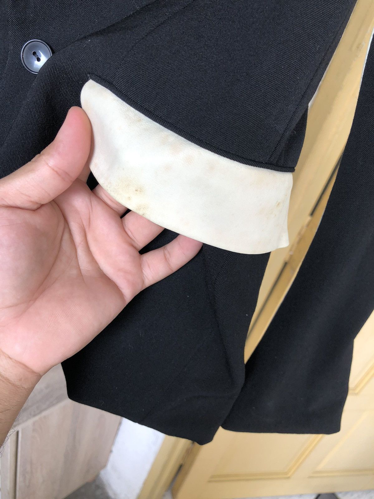 Number (N)ine Rare❗️Number Nine Distressed Leather Blazer Jacket Size US S / EU 44-46 / 1 - 16 Thumbnail