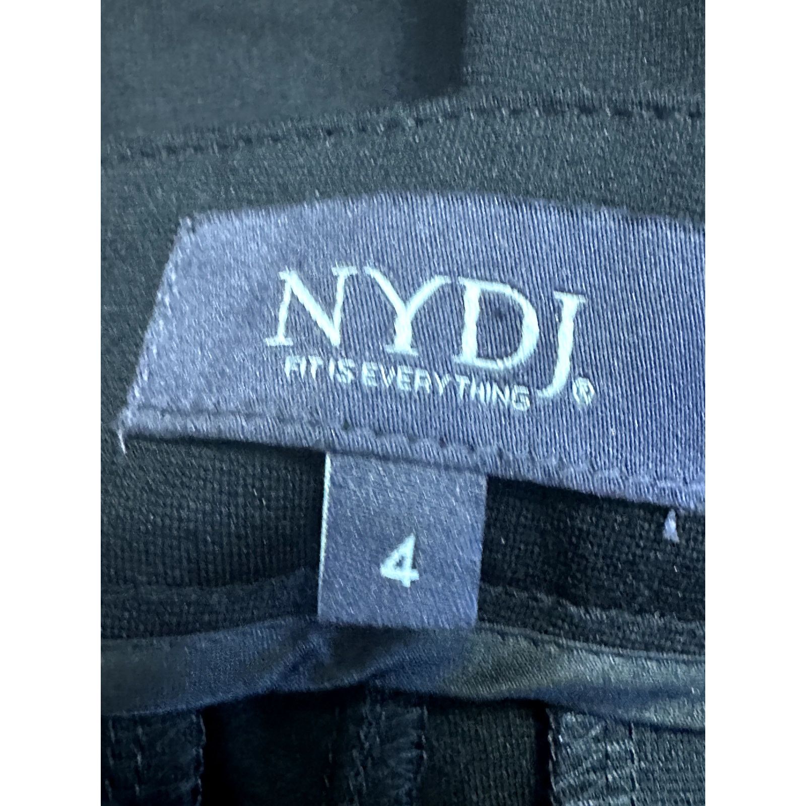 NYDJ NYDJ Sadie Slacks Pants Flat Front Slim Fit Black W 4 NWOT Size 27" / US 4 / IT 40 - 8 Thumbnail