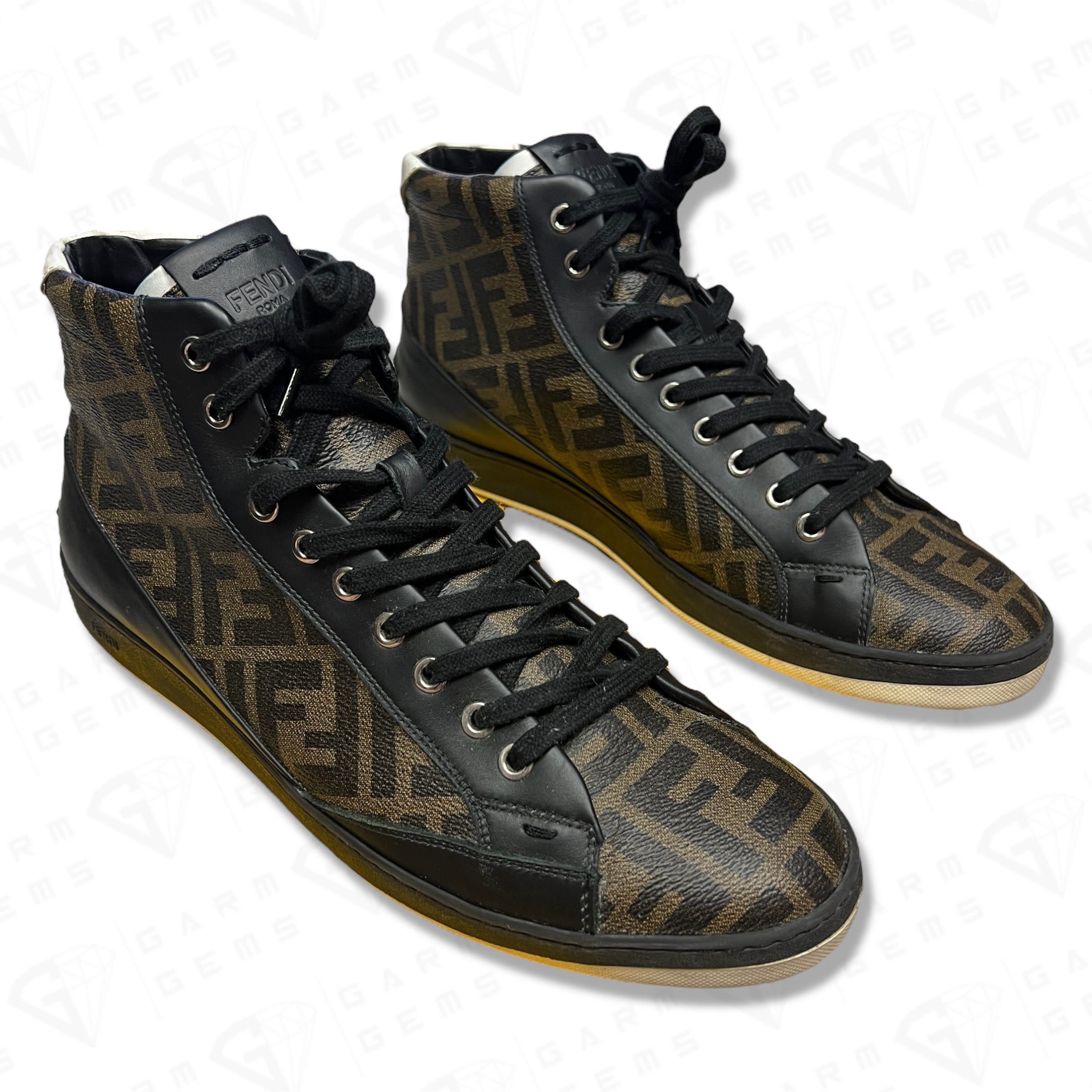 Fendi Fendi FF Monogram High Top Trainers Size US 11 / EU 44 - 2 Thumbnail