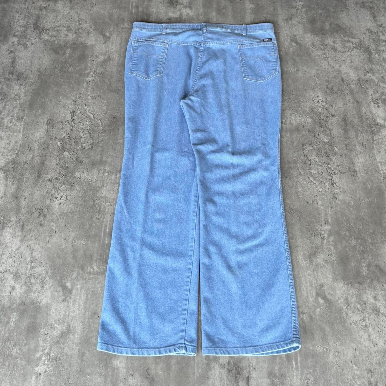 Vintage Vintage 90s Made In USA Embroidered Light Wash Denim Jeans Size US 38 / EU 54 - 2 Thumbnail