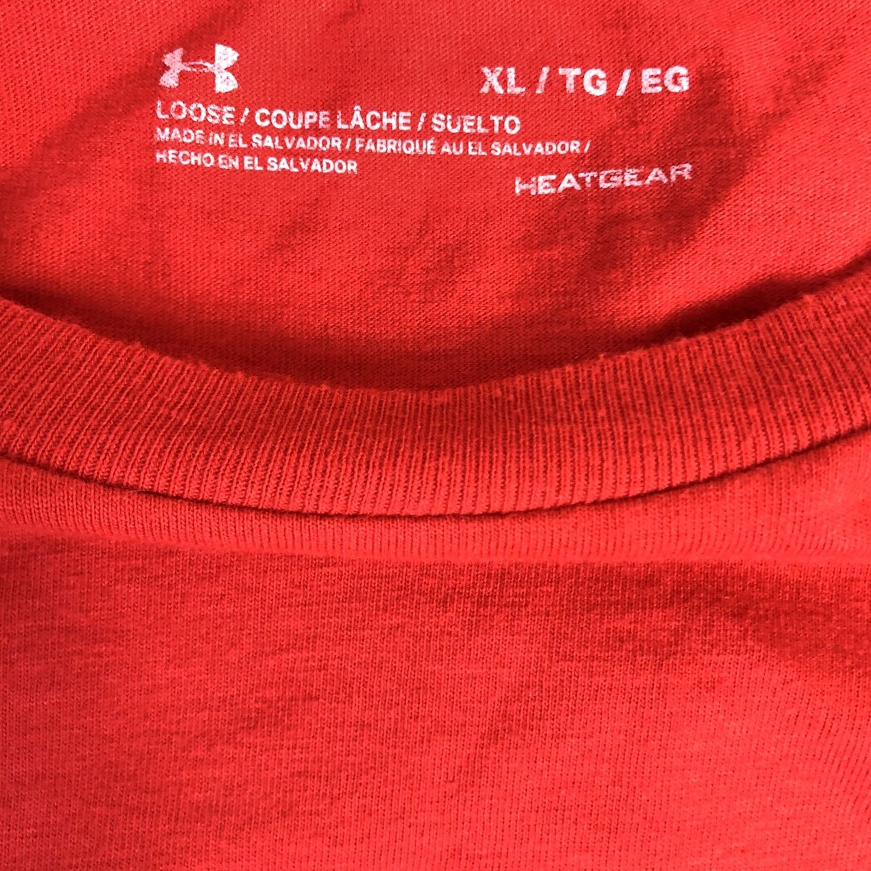 Under Armour Under Armour FTBL Red Graphic Print T-Shirt Mens XL C102 Size XL Red Graphic Print Logo Short Sleeve Round Neck Size US XL / EU 56 / 4 - 6 Thumbnail
