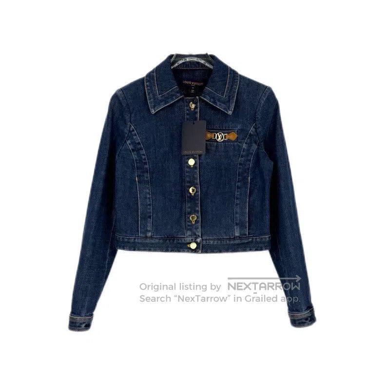 Louis Vuitton Louis Vuitton Washed blue metallic leather label denim jac Size XS / US 0-2 / IT 36-38 - 1 Thumbnail