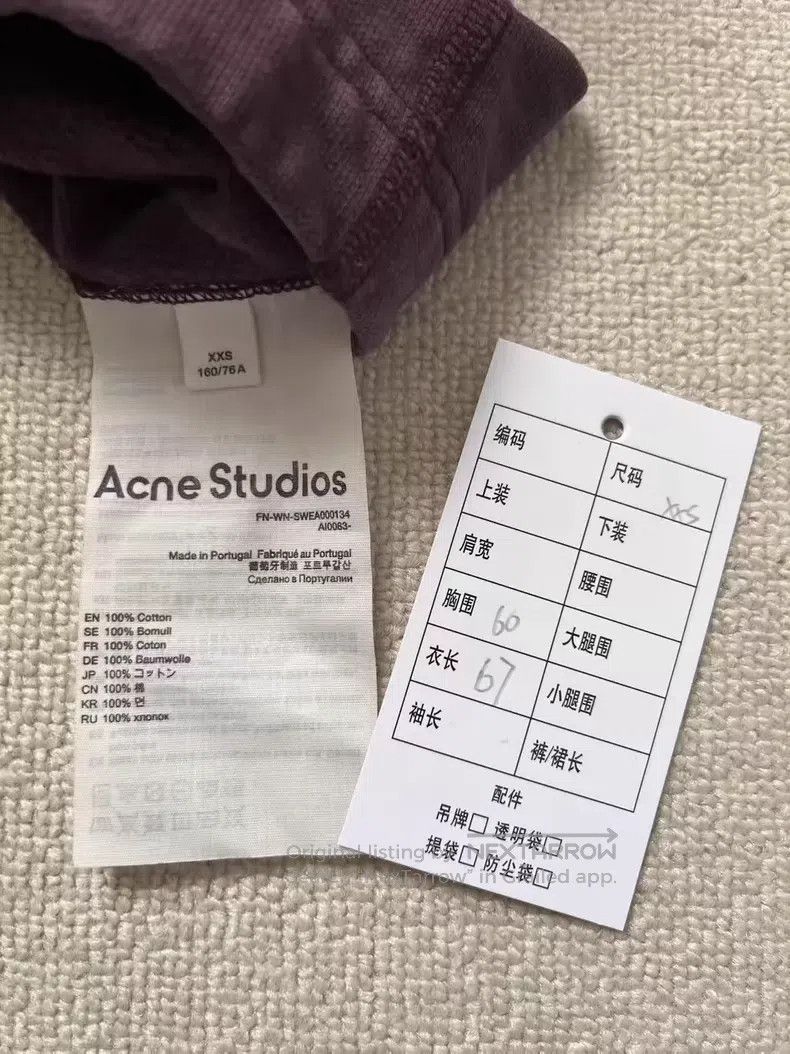 Acne Studios Acne Studios Logo Embroidered Sweatshirt, Purple Size XXS / US 00 / IT 34 - 4 Thumbnail