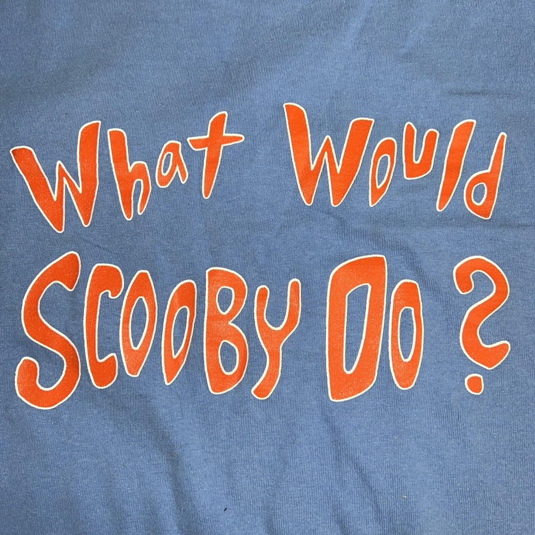 Vintage VTG Alore T-Shirt Blue USA 2XL Stitch What Would Scooby Do? Mens Shirt Size US XXL / EU 58 / 5 - 5 Thumbnail