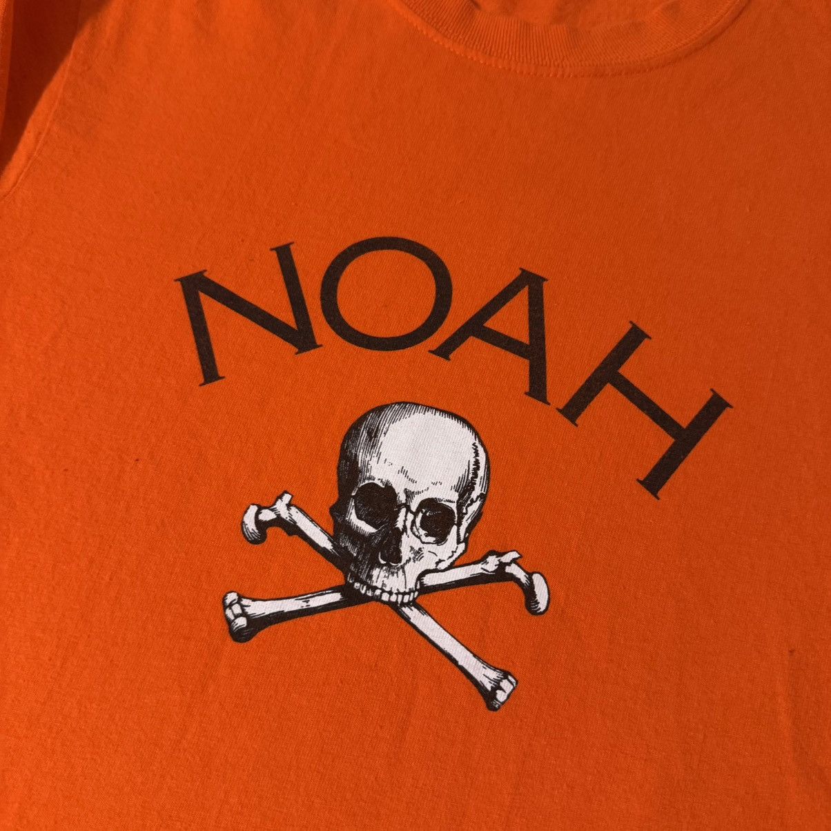 Noah Noah NYC Orange Jolly Roger Long Sleeve T-Shirt Size US S / EU 44-46 / 1 - 2 Thumbnail
