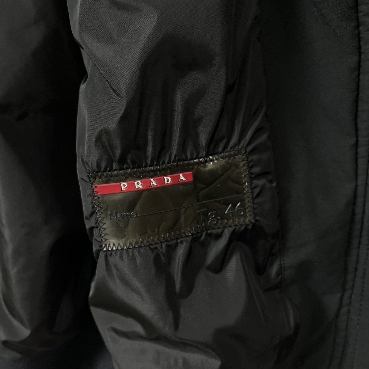 Prada Archive Prada Red Tab Logo Nylon Bomber Jacket Size US S / EU 44-46 / 1 - 13 Thumbnail