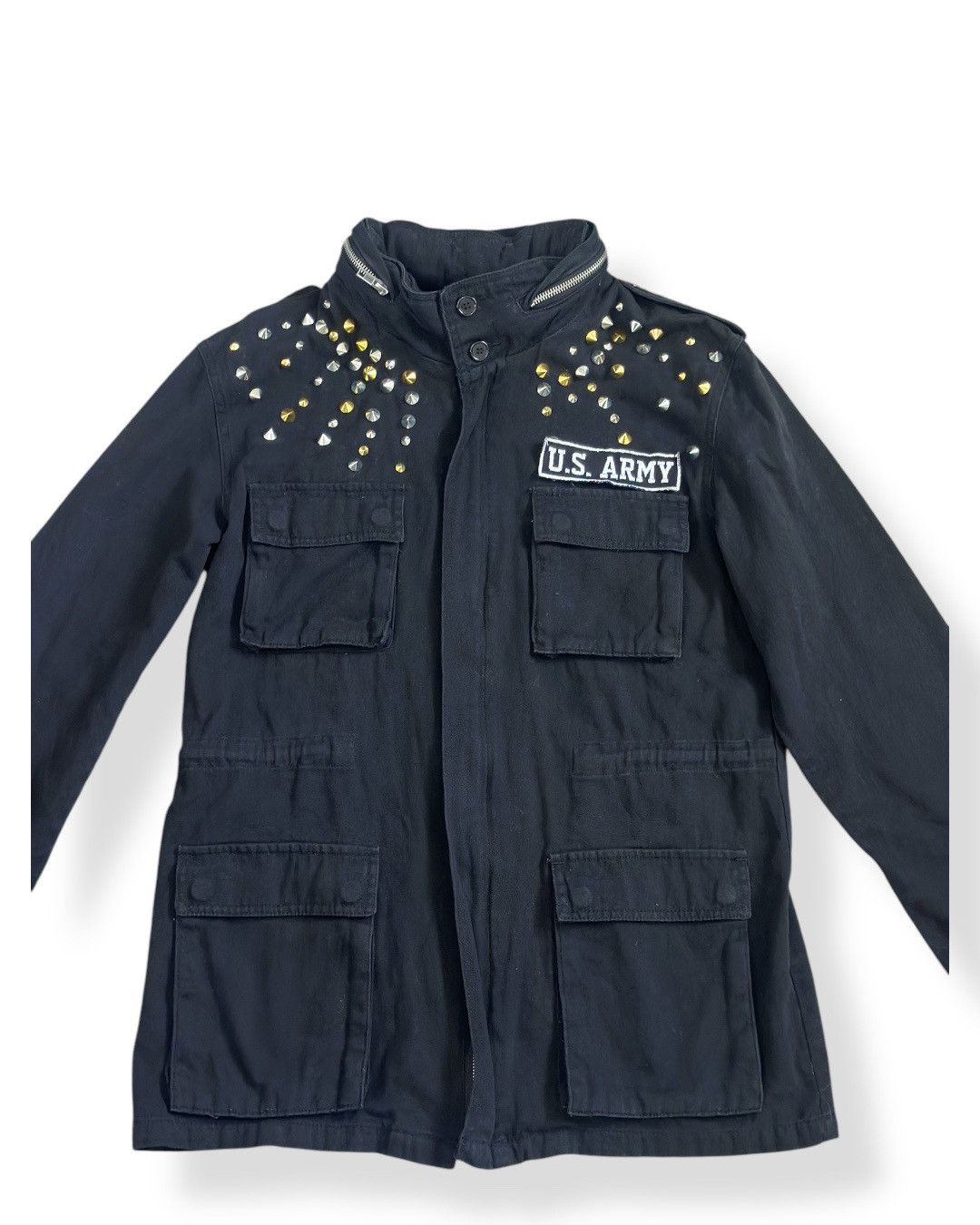 Japanese Brand × Vintage Vintage Glad News “Rockstar Never Die” Military M-65 Jacket Size US S / EU 44-46 / 1 - 5 Thumbnail