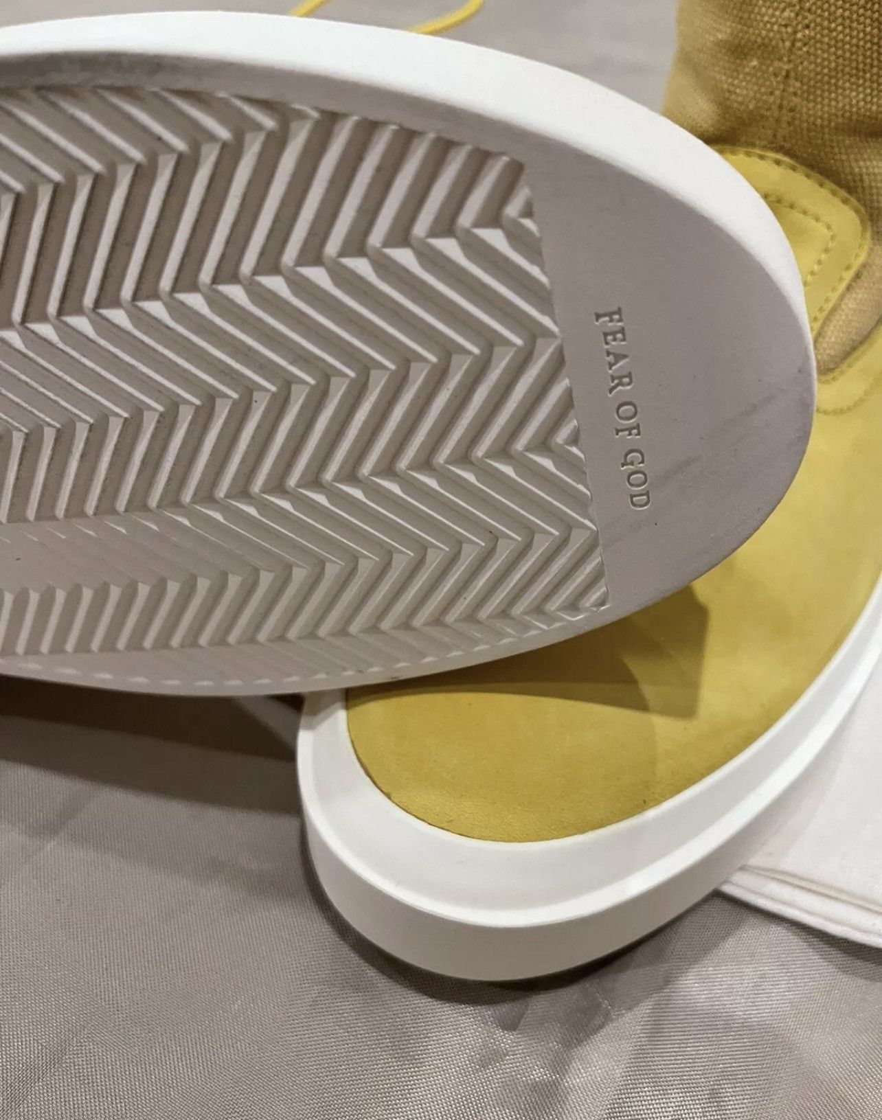 Fear of God Fear of God - Suede and Canvas Sneakers - Yellow size 41 Size US 8 / EU 41 - 4 Thumbnail