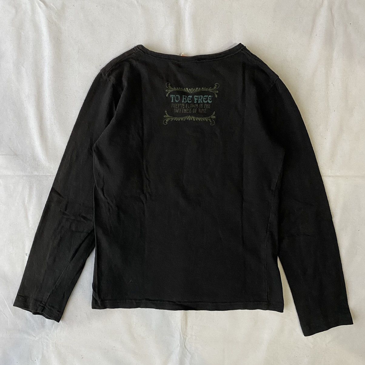 Japanese Brand × Le Grande Bleu (L.G.B.) Japanese Basic Classic Poem Over Dreams Long Sleeve Tees Size US L / EU 52-54 / 3 - 13 Thumbnail