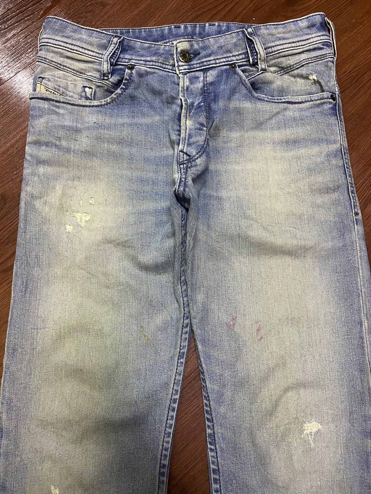 Other Vintage Diesel Faded Wash Distressed Denim Slim Jeans Size US 30 / EU 46 - 3 Thumbnail