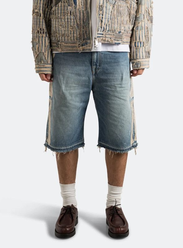 Kapital KAPITAL 14oz denim shorts short pants bone Skeleton indigo Size US 36 / EU 52 - 9 Thumbnail