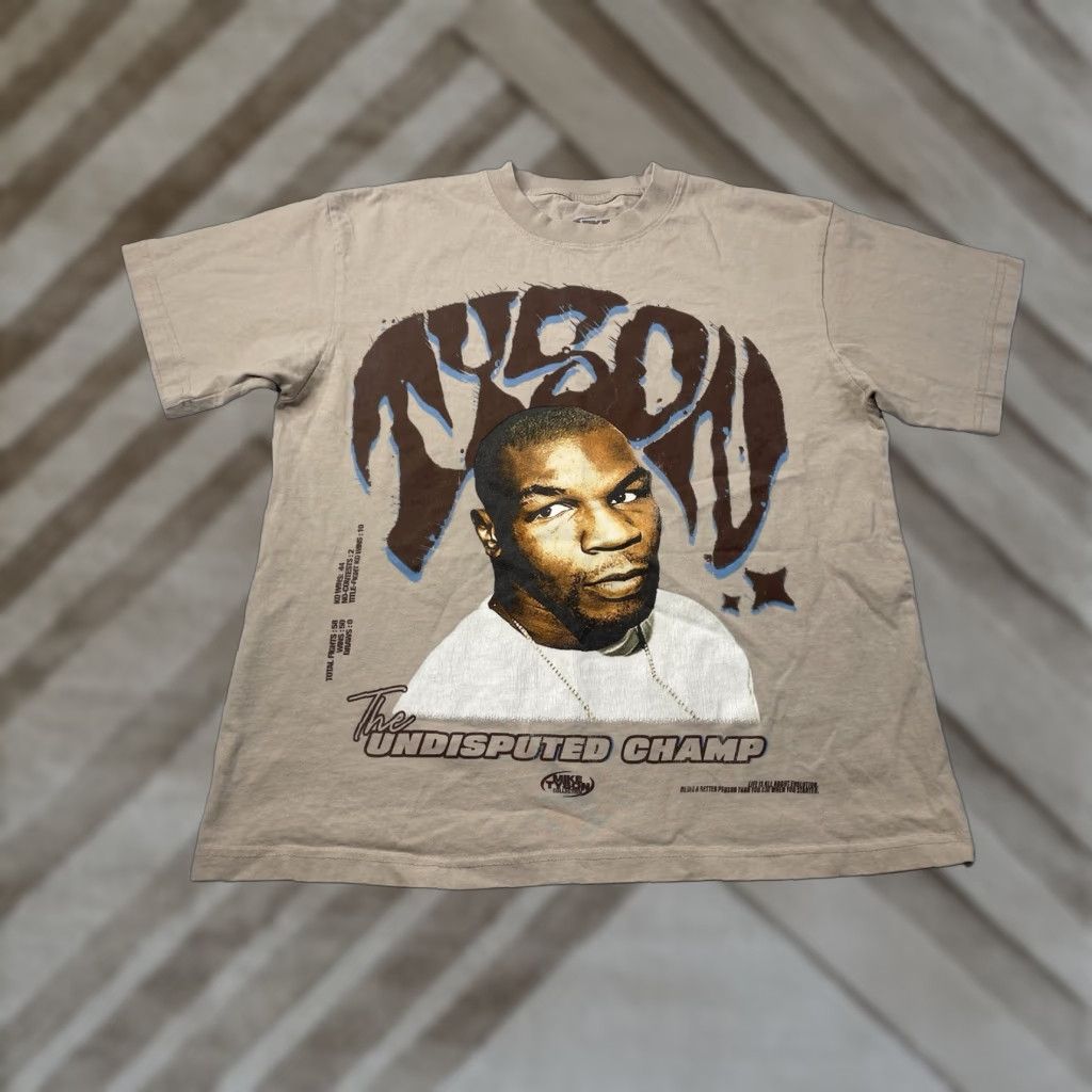 Vintage Mike Tyson T Shirt Mens Medium Cotton Beige Crew Neck Short Sleeve Retro Streetwear Size US M / EU 48-50 / 2 - 1 Thumbnail