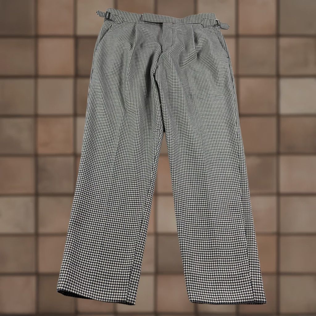 Reiss Reiss Pants Mens 30x26 Beige Blue Herringbone Dress Slacks Pleated 30 Size US 30 / EU 46 - 1 Thumbnail