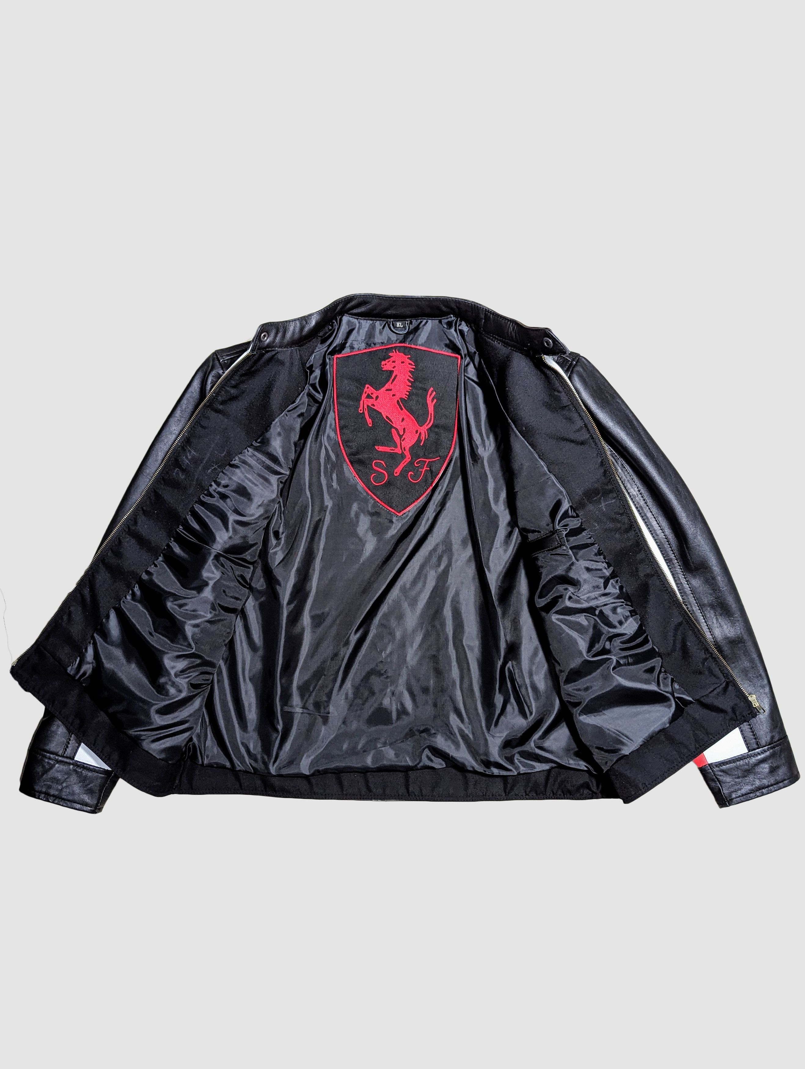 Formula 1 🔥 FERRARI 🔥 Leather Jacket Rare F1 Streetwear Racing Size US L / EU 52-54 / 3 - 7 Thumbnail