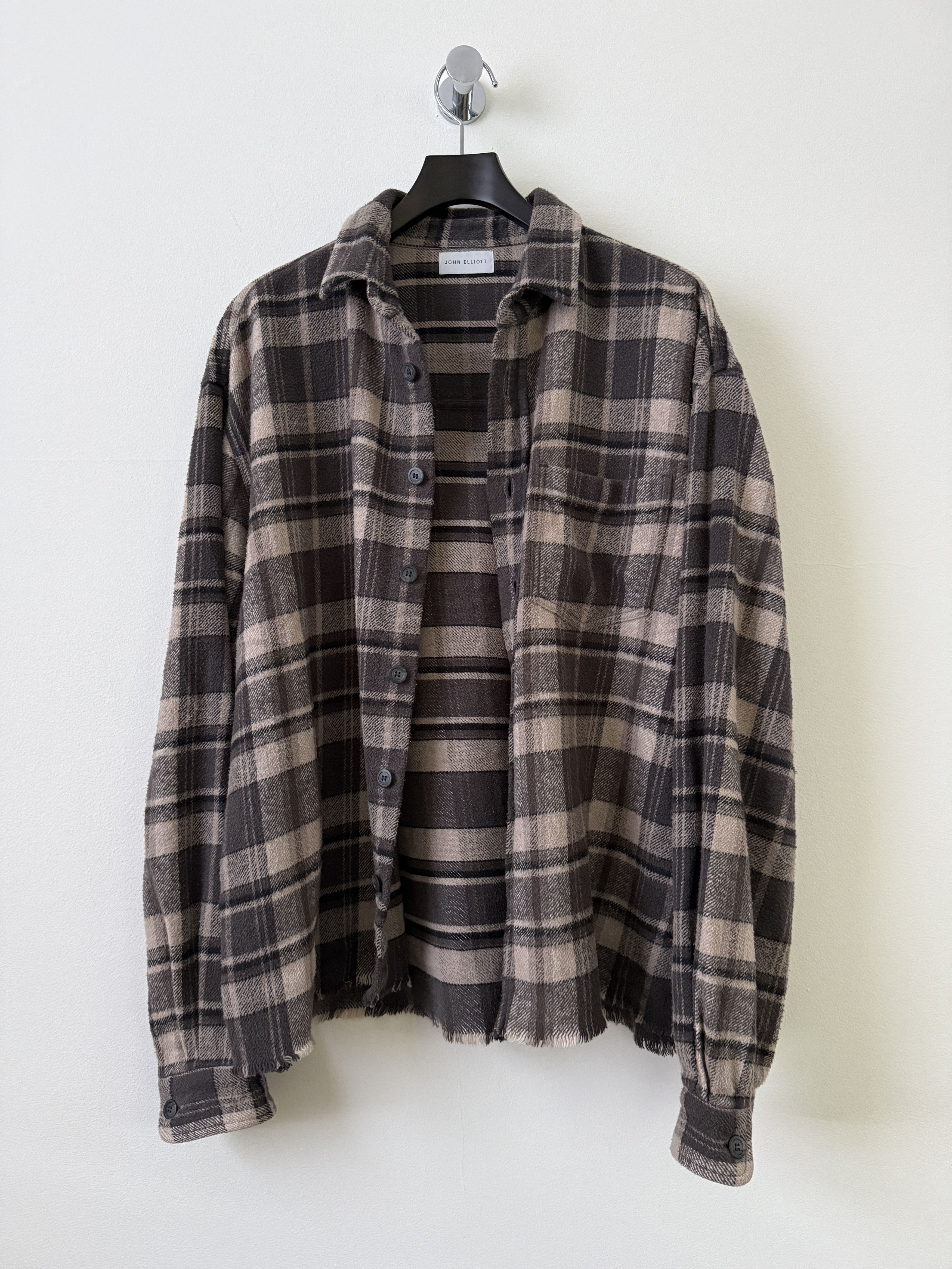 John Elliott Hemi Oversized Flannel Shirt / Lagoon Check Size US M / EU 48-50 / 2 - 2 Thumbnail