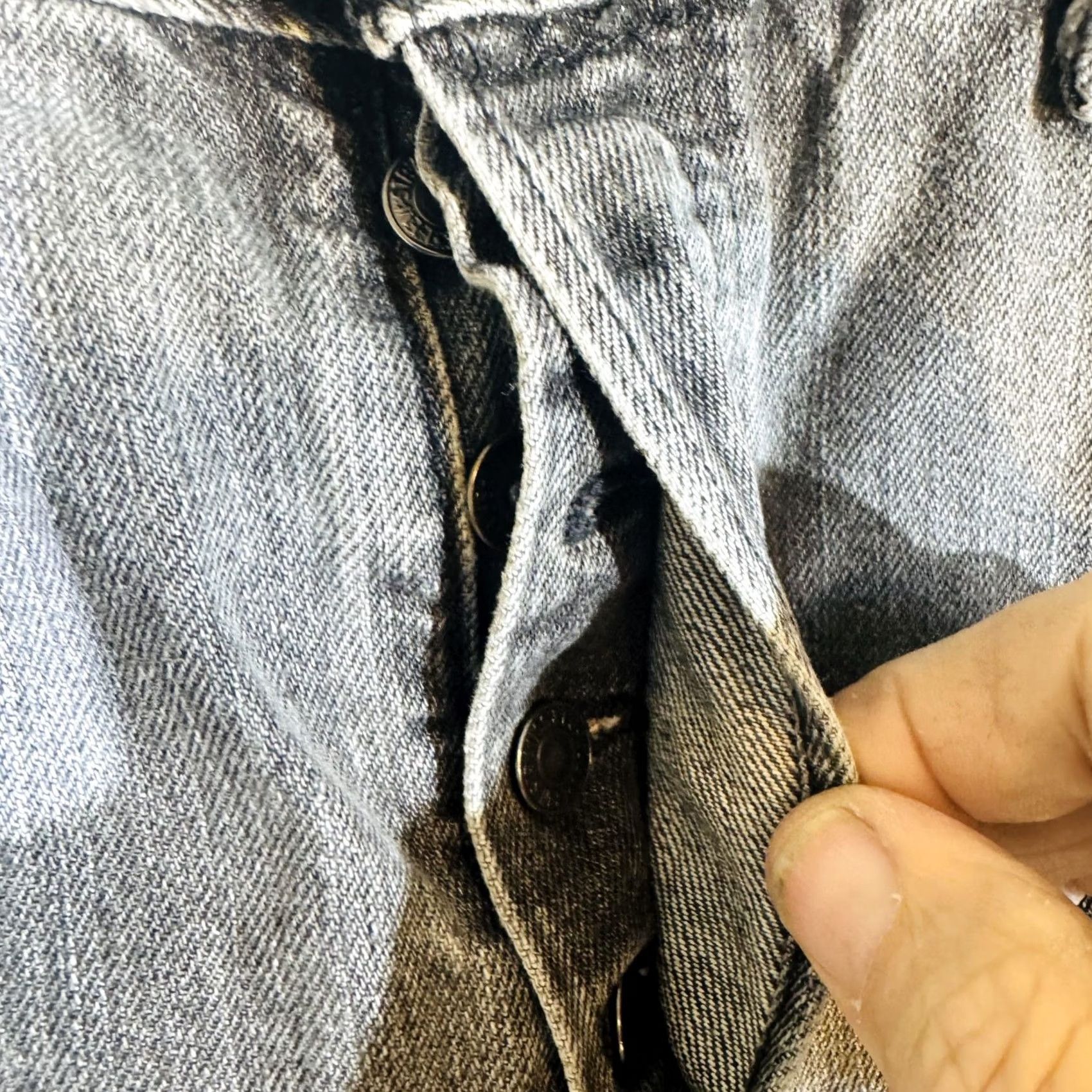 Levi's Levi's 501 Jeans Mens Regular Straight Denim Button Fly Gray Medium Wash 34x31 Size US 34 / EU 50 - 6 Thumbnail