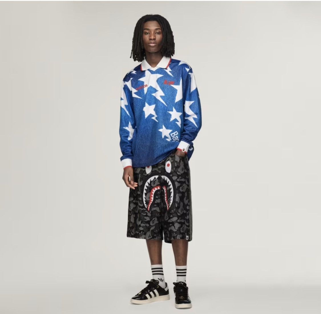 KF4913 Men’s XL adidas X BAPE® Long Sleeve Star Jersey