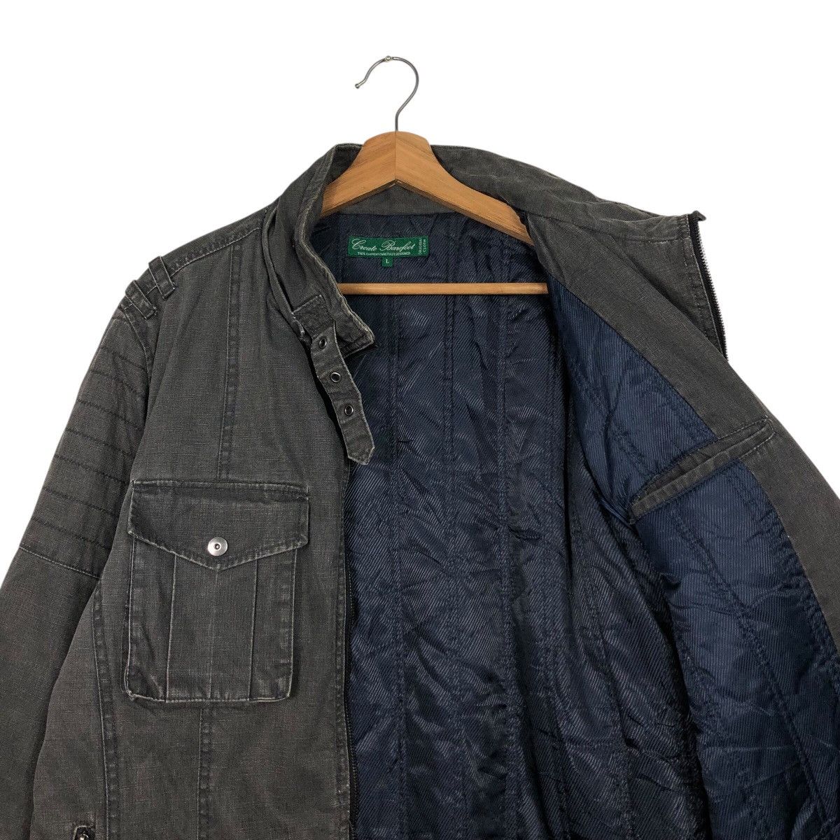 Japanese Brand 📌Vintage Biker Chore Jacket Create Barefoot Issey Miyake Size US L / EU 52-54 / 3 - 13 Thumbnail
