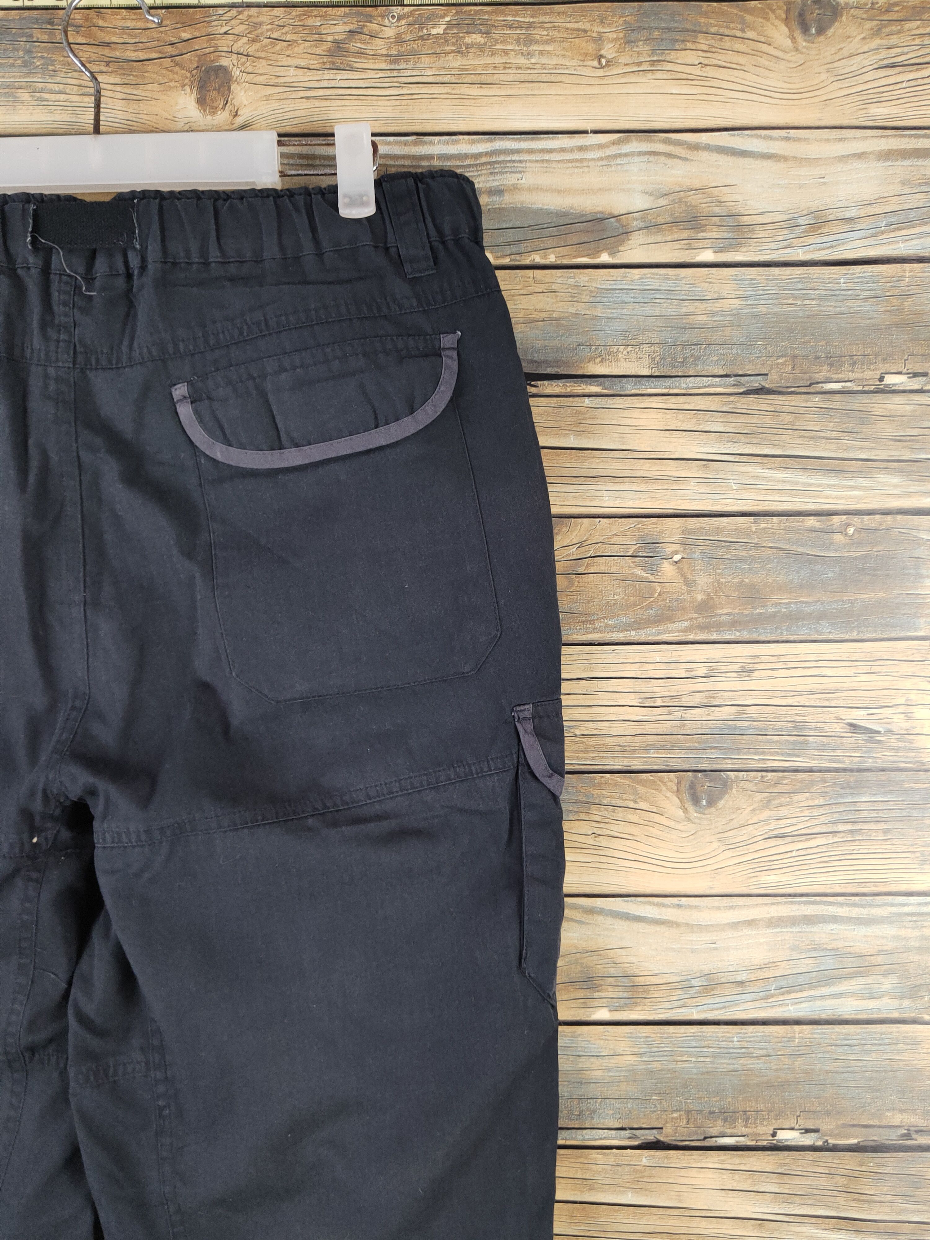 Japanese Brand DL CRU Black Multipocket Cargo Pants #2338 Size US 33 - 10 Thumbnail