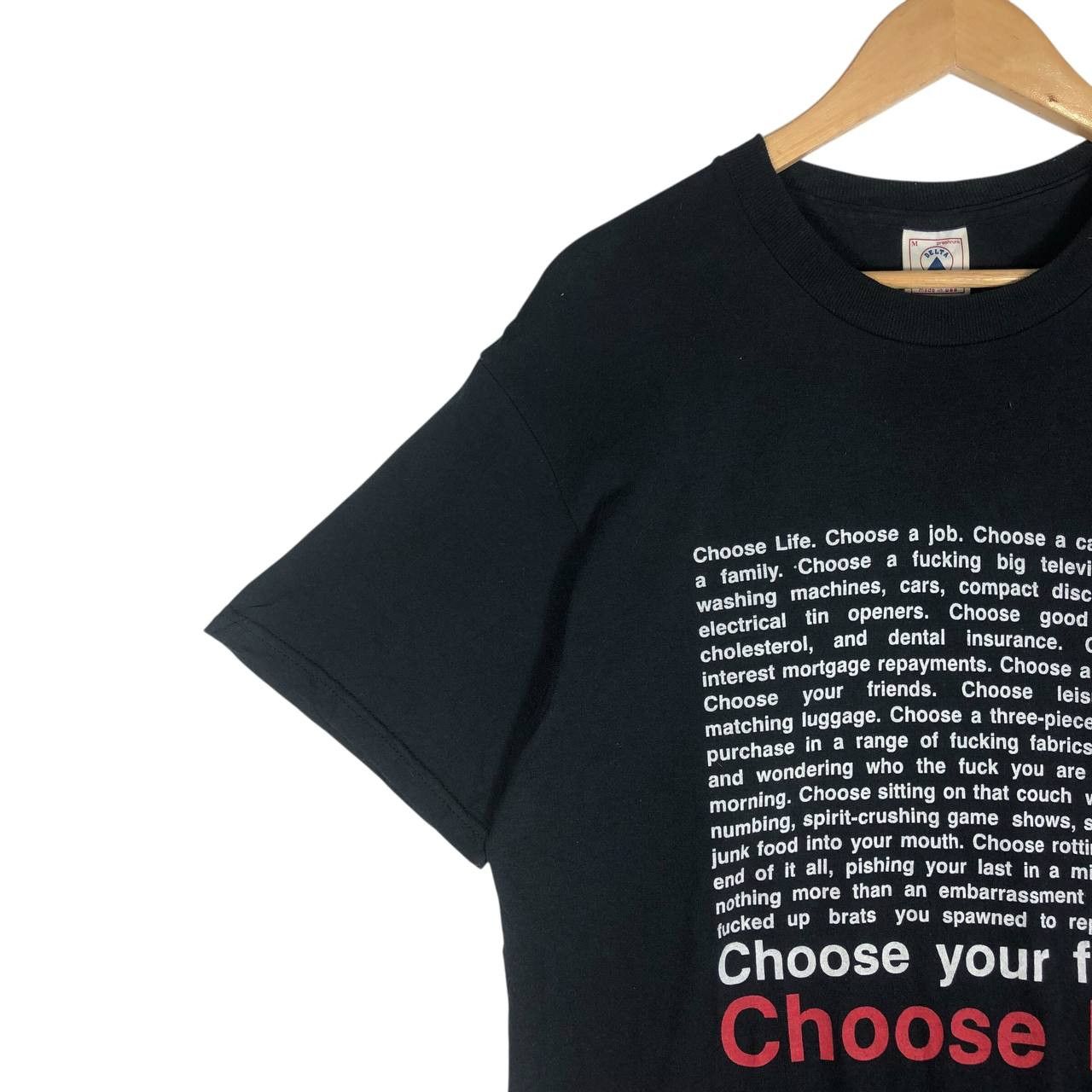 Vintage Vintage 90's Trainspotting " choose life" T-Shirt Size US M / EU 48-50 / 2 - 3 Thumbnail