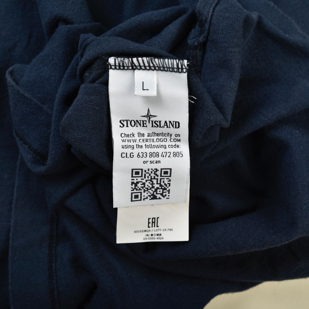 Stone Island Stone Island Plain Pocket Long Sleeve T-shirt Blue Size US L / EU 52-54 / 3 - 4 Thumbnail