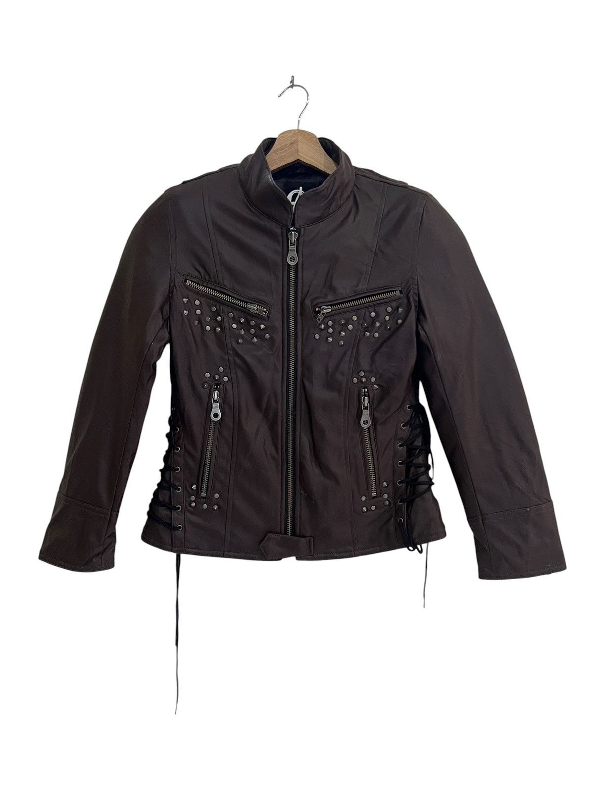00s archive leather jacket y2k grunge 平成 archive grunge leather